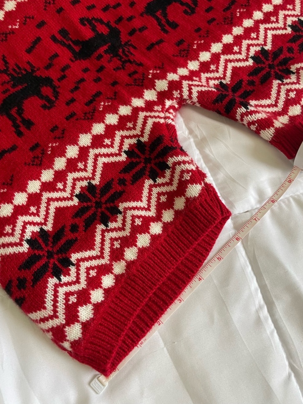 Like new Reindeer Knit Pajama Romper - Picture 6 of 6